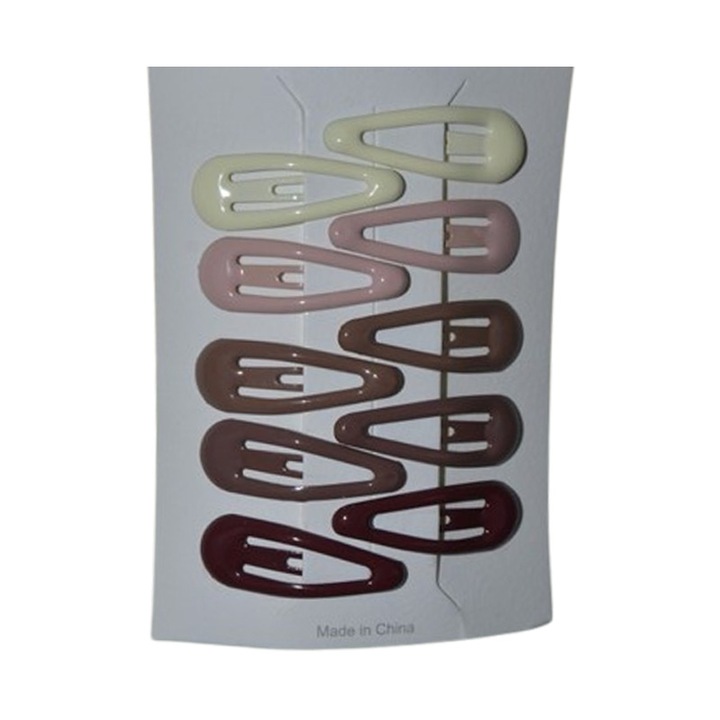 Set 10 agrafe de par, pentru fete, Mini Junior AG1803, Multicolor