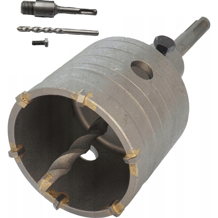 Set Freza pentru Beton FALON TECH 65mm SDS Plus, cu Adapter si Burghiu Pilot