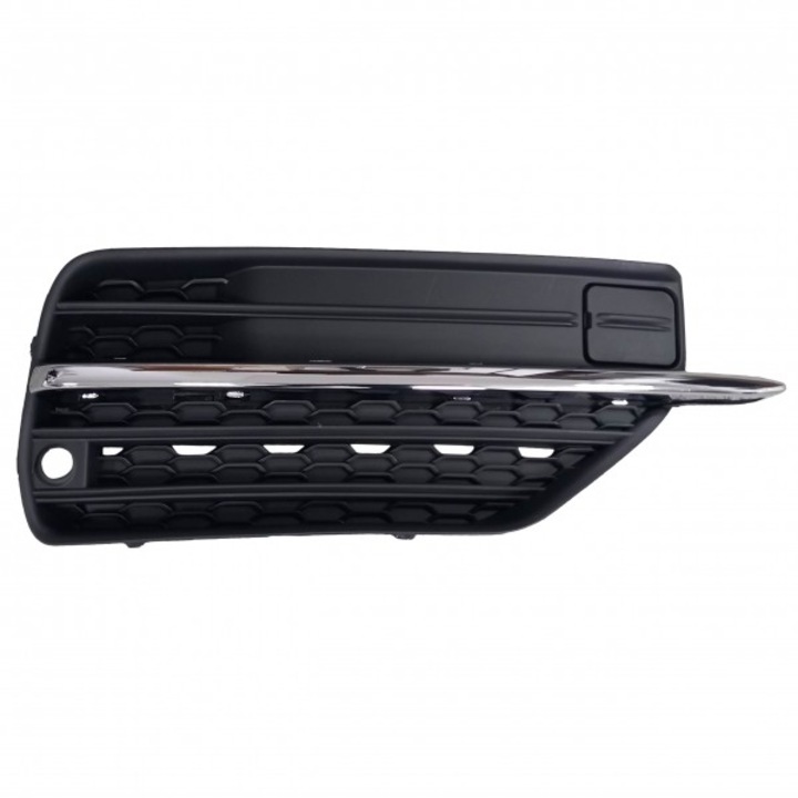 Grilă aer auto, ABC, Volvo XC90, cu orificii pentru parktronics, neagră cu bandă cromată, 2015