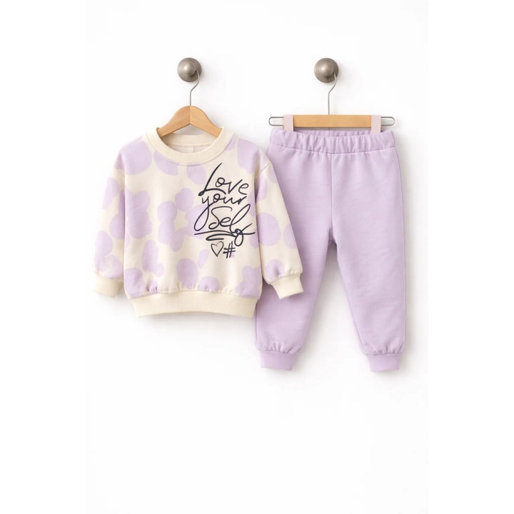 Set 2 piese Trening Fetite “Love Yourself", Lila