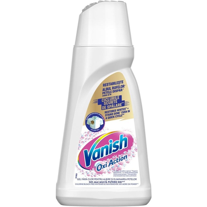 Set 3 x Solutie pentru Indepartarea Petelor de pe Haine Vanish Premium Gold Gel White, 1 l