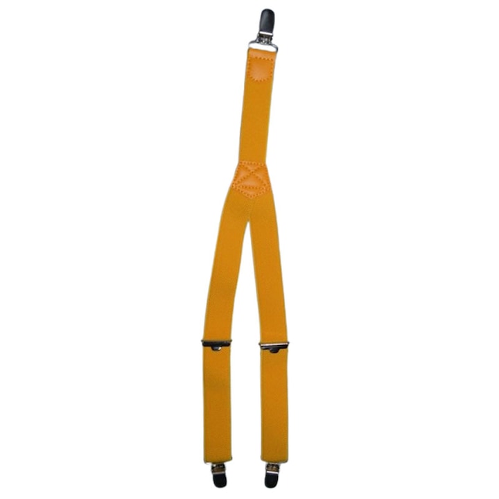 Детски тиранти, Mini Junior, регулируеми, жълти, 55см