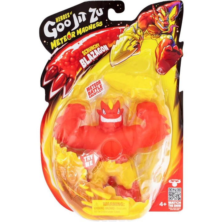 Фигура Moose Toys Goo Jit Zu Meteor Madness Blazagon, многоцветен, 13 см, комплект