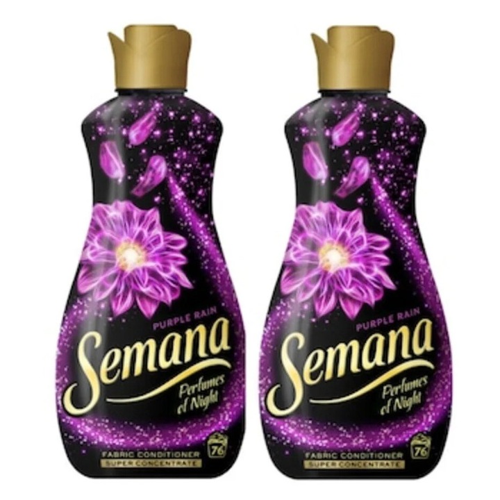 Set 2 x Balsam de rufe Semana Purple Rain, 1, 65 l, 152 spălări