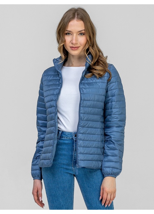 Geaca dama Perso, matlasata, usoara, albastra, nylon, 3XL INTL