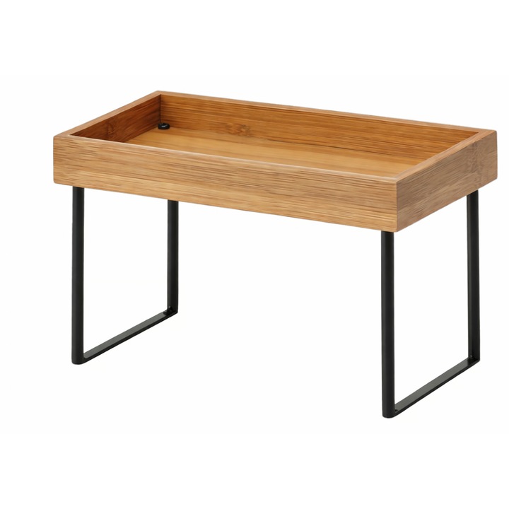 Органайзер за кухненски плот от бамбук и метал, рафт за съхранение на подправки, модулен надграждащ се HOMENEXT