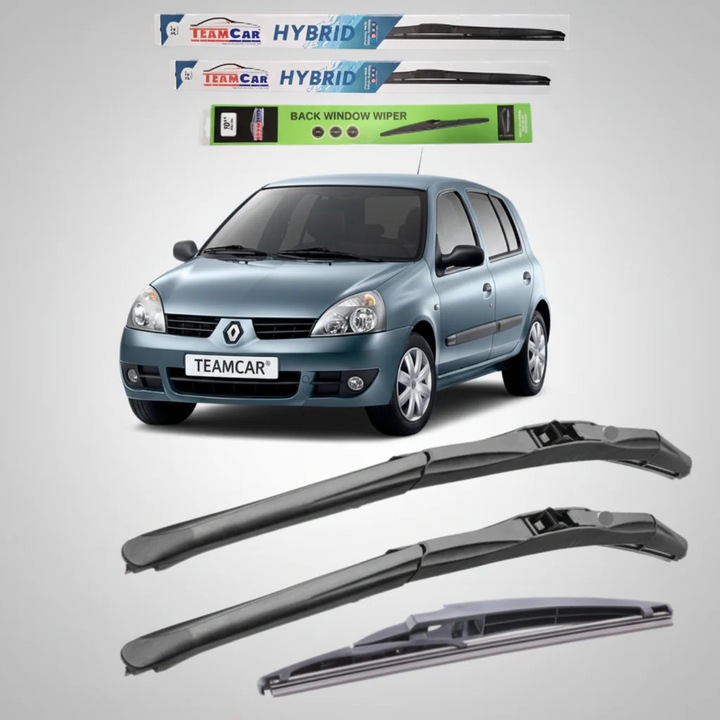 Stergatoare Renault Clio II Hatchback Facelift (2001–2005) TeamCar® – Hibrid, Set Complet