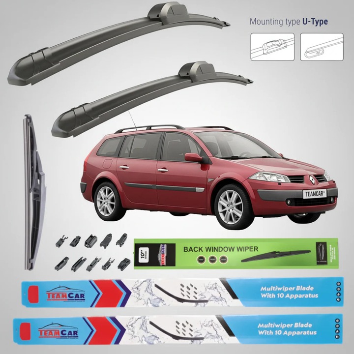 Stergatoare Renault Megane II Estate (2003–2006) TeamCar® – Set Complet