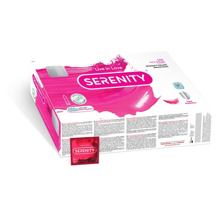 Prezervative Serenity Woman's Feeling Naturel Classic, 144 buc