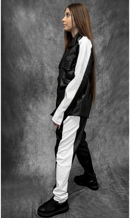 Set UNISEX Piele Ecologica Negru, Negru