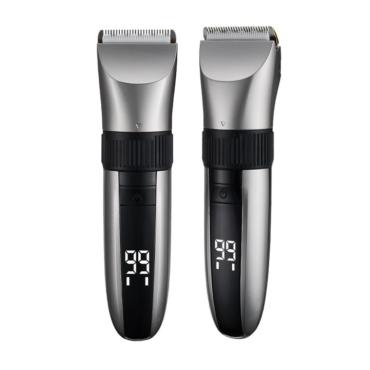 Taietor de par pentru animale fara fir, lame ceramice, display LED, incarcare rapida, pentru caini si pisici