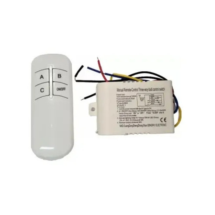 Modul control 220VAC cu telecomanda 3 iesiri MODUL-CONT3