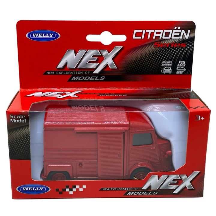 Citroen HY busz modell, piros, 1:43