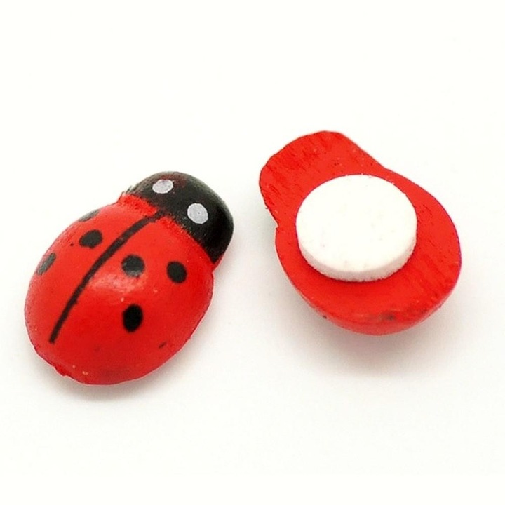 Buburuze lemn autoadezive 12*9mm, set 10 buc