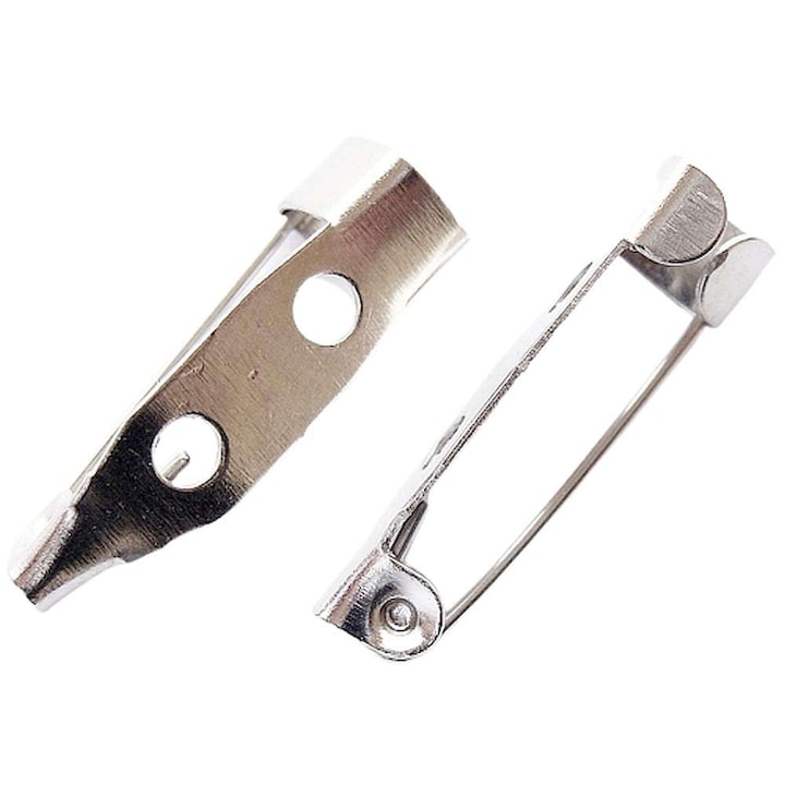 Baza brosa 20*5mm, argintie, set 10 bucati