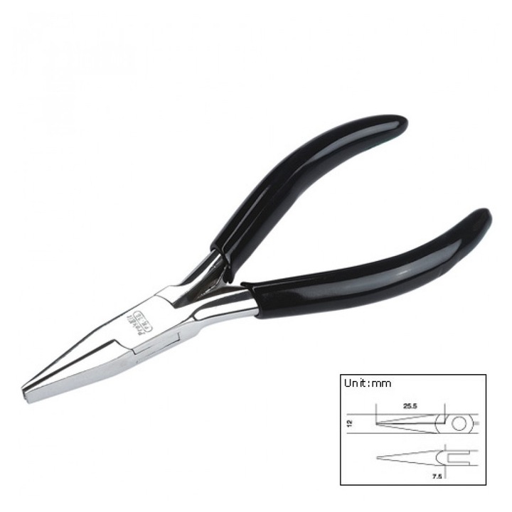 Клещи с плоски челюсти, 1PK28, Pro'sKit, 130mm