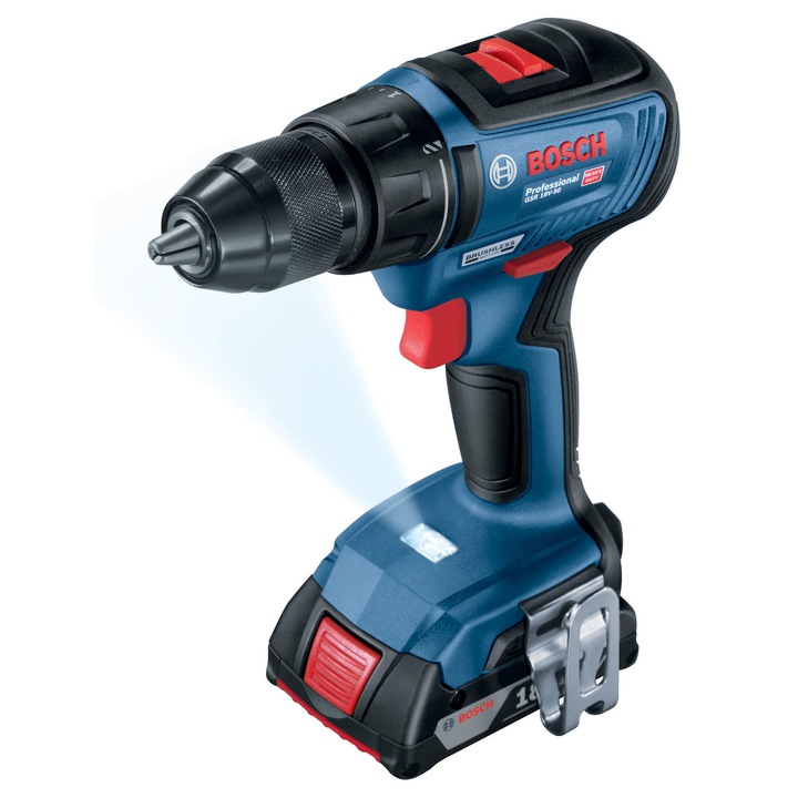 Bosch GSR18V-50 fúró-csavarozó, 18V, 2 x 2 Ah, 1800 ford./perc