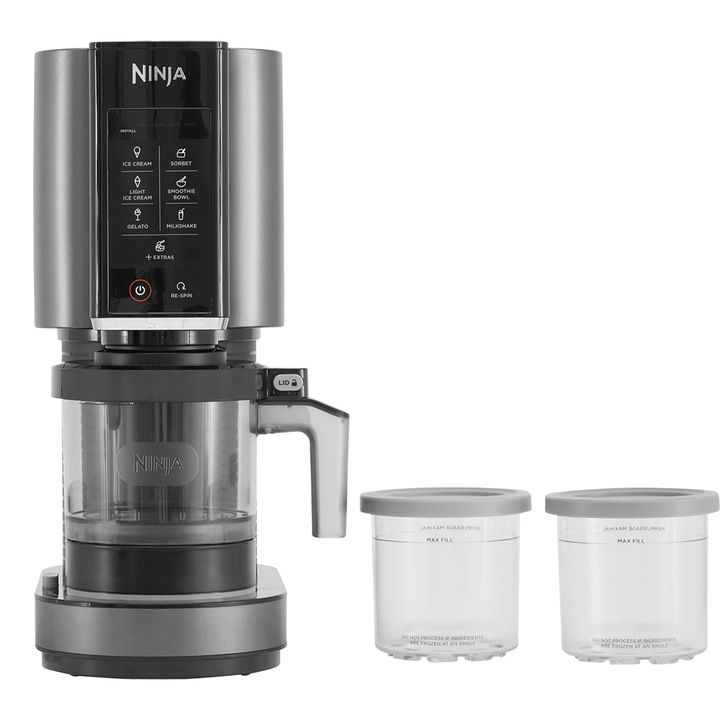 Машина за сладолед Ninja CREAMi NC302EU, 800W, 7 програми, Черен/Сребрист