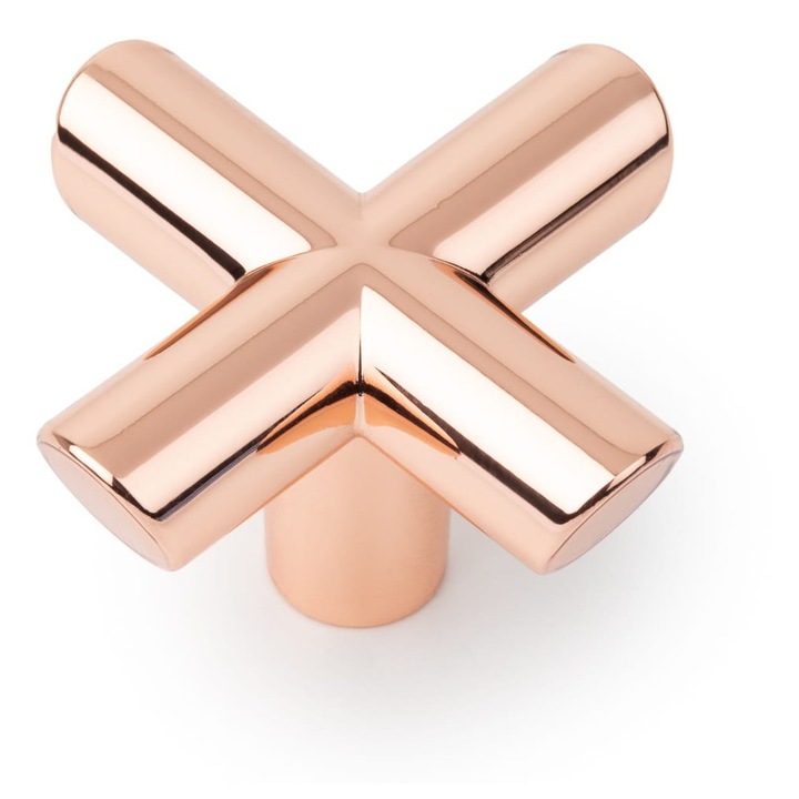 Maner mobila Equis, Viefe, cu forma unica, culoare cupru, set cu surub M4