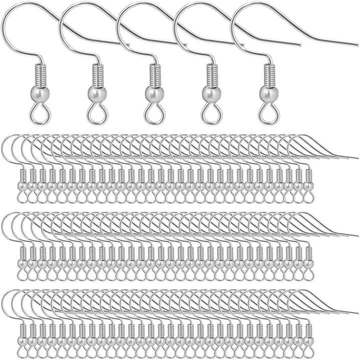 Set 100 toarte cercei, din otel titan, hipoalergenic