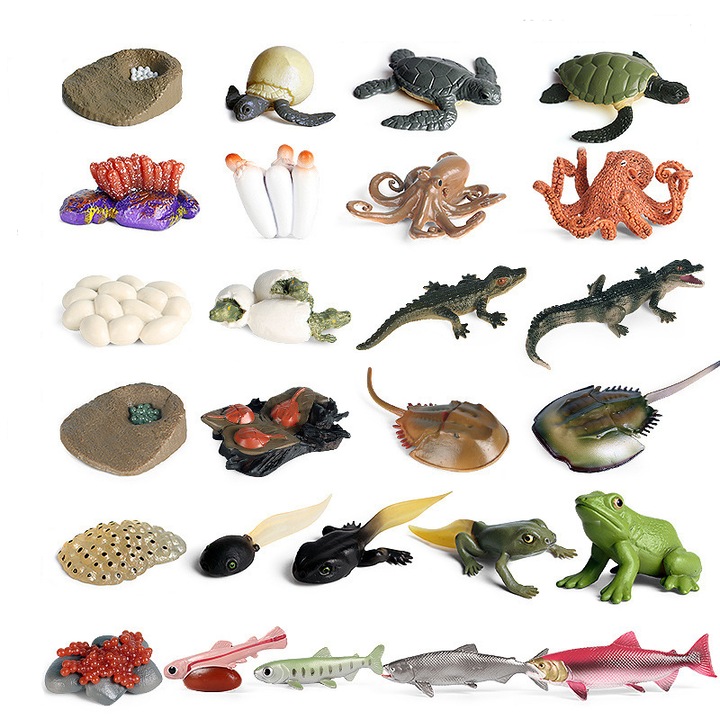 Комплект фигурки диви животни, 30 броя, реалистични детайли, многоцветни, 6-10 см