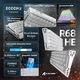Механична клавиатура ATTACK SHARK R68HE с кабел, бърз спусък 8K, RGB, прецизност 0,005 мм, латентност 0,08 ms, сканиране 256K, магнитен превключвател с ефект на Хол, въглеродни влакна + CNC алуминиева сплав за PC FPS (Ice)