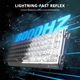 Механична клавиатура ATTACK SHARK R68HE с кабел, бърз спусък 8K, RGB, прецизност 0,005 мм, латентност 0,08 ms, сканиране 256K, магнитен превключвател с ефект на Хол, въглеродни влакна + CNC алуминиева сплав за PC FPS (Ice)