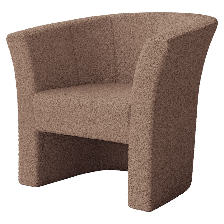 Fotoliu Karkor Boucle, MIRJAN 24, maro, 71x65x76 cm