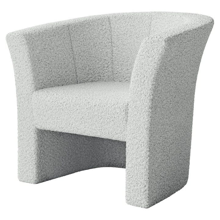Fotoliu Karkor Boucle, MIRJAN 24, gri deschis, 71x65x76 cm