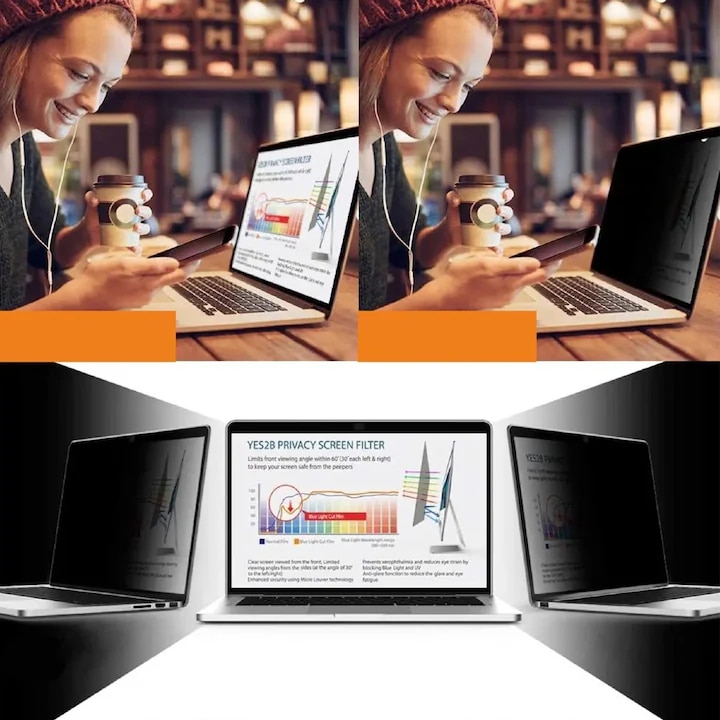 Folie Privacy pentru Laptop Huawei MateBook D15, OPTIM SOLUTION ...