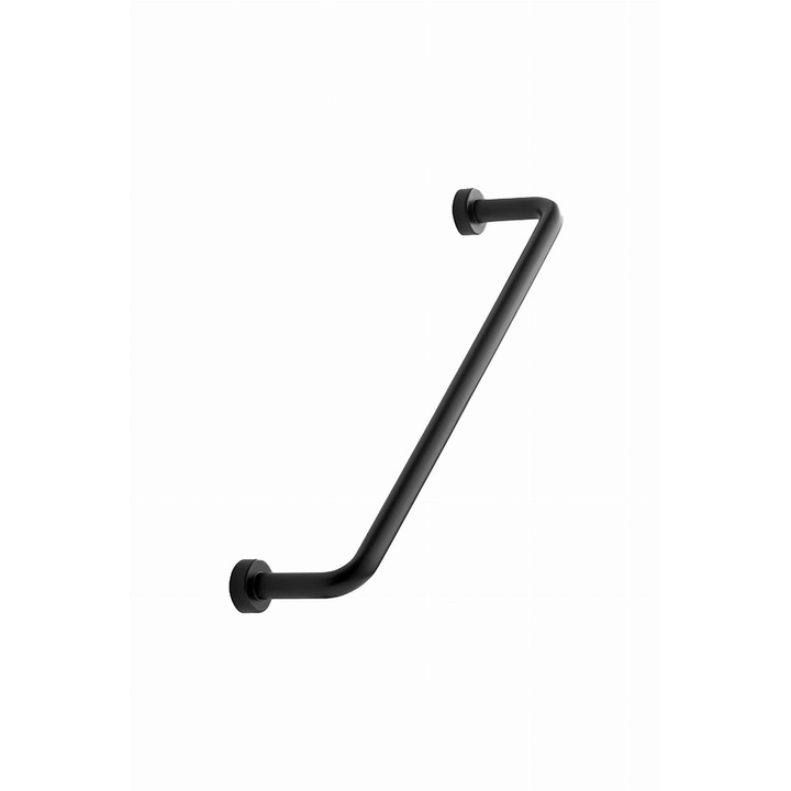 Uchwyt meblowy Lounge, Furnipart, metalic, negru mat, set 2 bucati