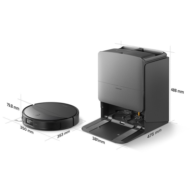Aspirator robot Roborock Saros 20X, 65 W, 36.000 Pa, 259 ml/2, 5 l, AdaptiLift 3.0, Curatare uscata/umeda, StarSight 2.0, Autonomie 200 minute, Negru