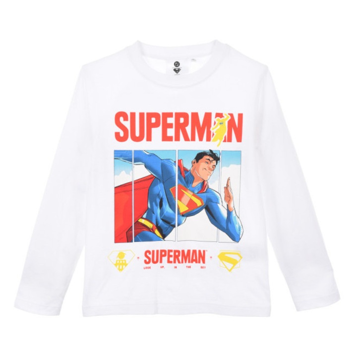 Superman White gyerek hosszú póló, felső 4 év / 104 cm