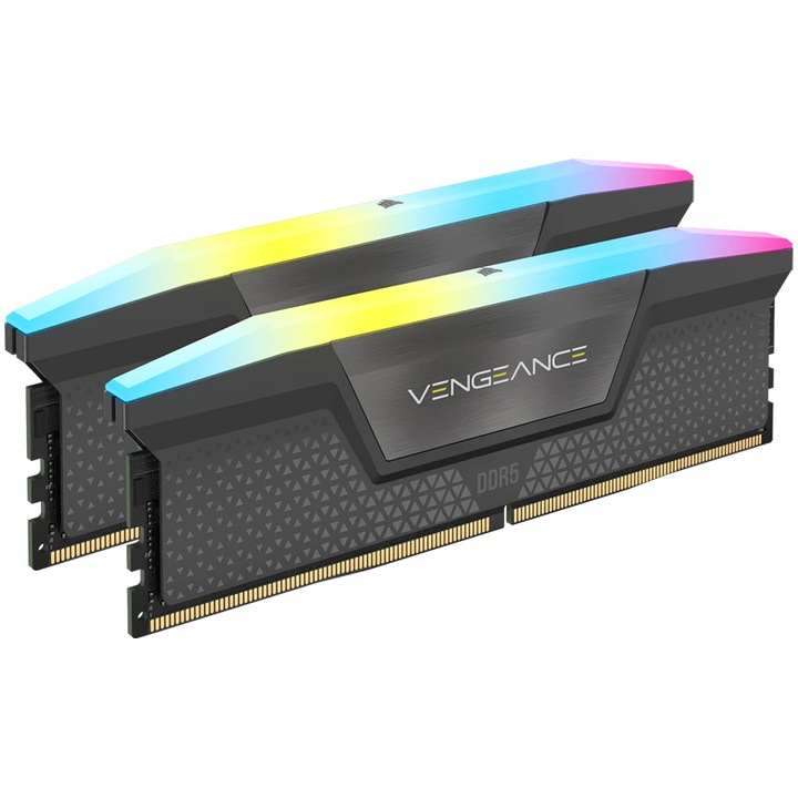 Corsair Vengeance RGB DDR5 32GB (2 x 16GB) 6400 CL36-48-48-104 1.35V RAM memória, Szürke