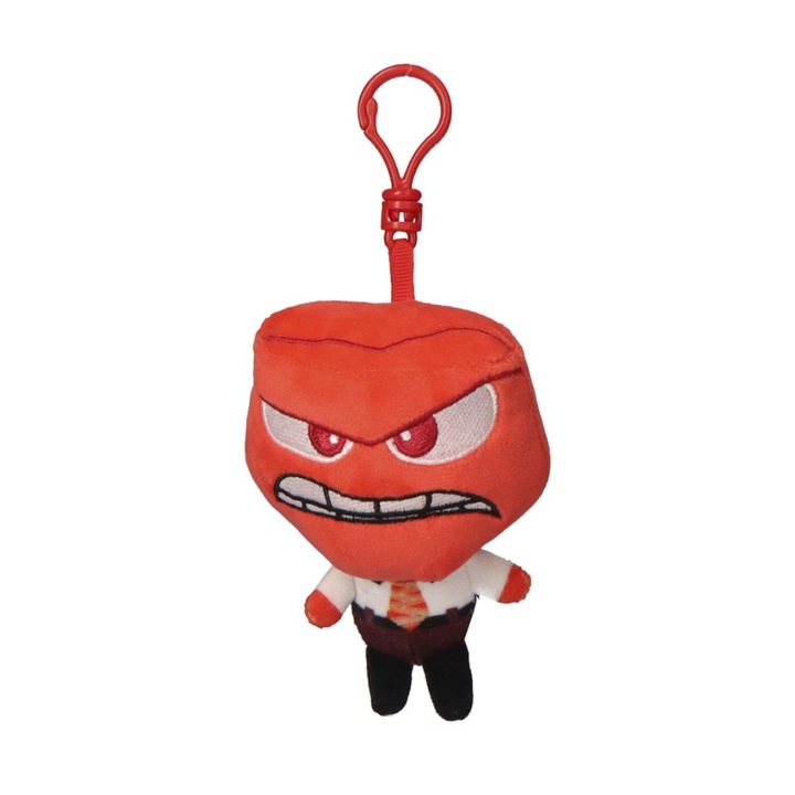 Disney Inside Out Anger figurină de pluș 3D cu agățătoare, ornament pentru geantă 12 cm