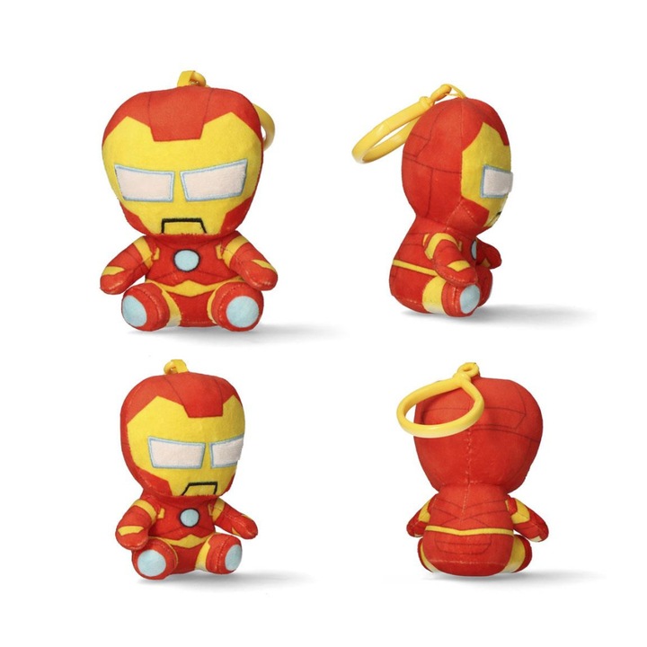 Avengers Iron Man figurină de pluș 3D cu agățătoare, ornament pentru geantă 13 cm