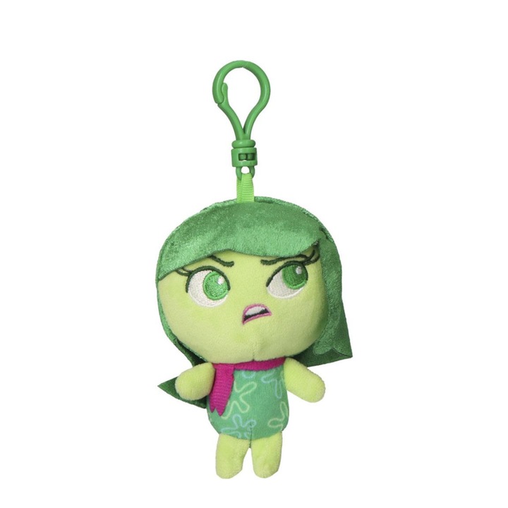 Disney Inside Out Dezgust figurină de pluș 3D cu agățător, ornament pentru geantă 12 cm