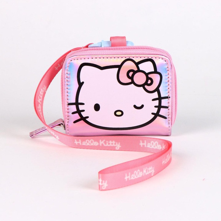 Hello Kitty Pink Iridescent pénztárca