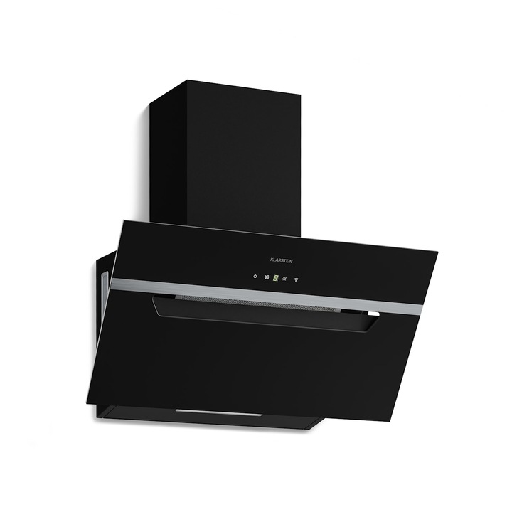 Klarstein, Hota Inclinata Bigbite, Mod De Evacuare Si Recirculare A Aerului, Sticla De Siguranta, 417 M³/H, 60 Cm