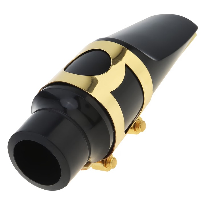 Mustiuc negru de saxofon alto set complet curea capac si bratara aurie