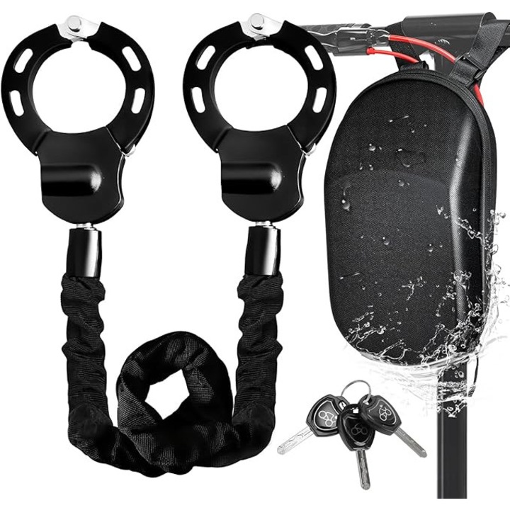 Lacat Antifurt Trotineta Electrica Tip Catusa Y15A-1, 60 cm, Pliabil, cu Cheie, pentru Bicicleta, Scooter, Motocicleta