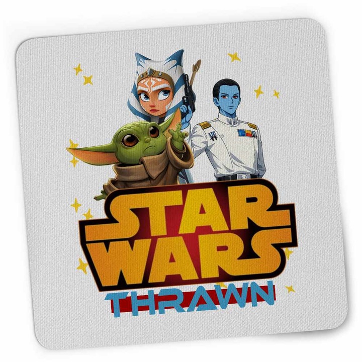 Mousepad Star Wars Thrawn Ahsoka Baby Yoda, 21x19cm