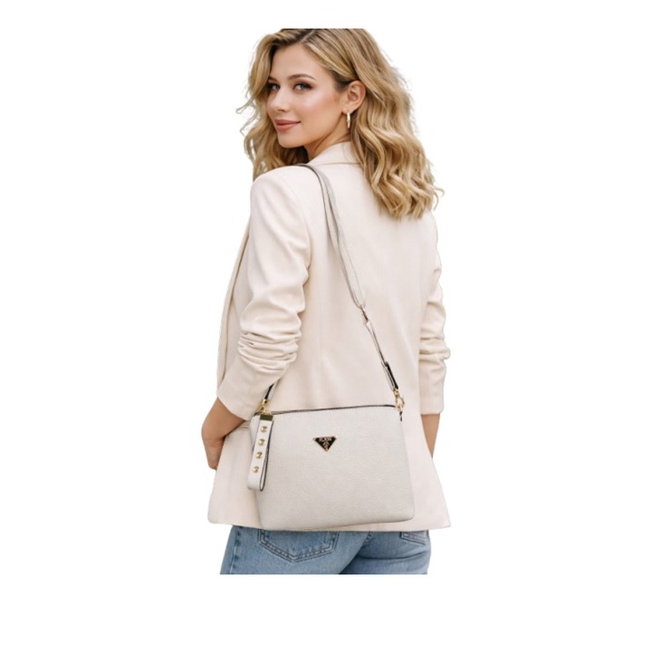 Geanta de dama eleganta, Mini Junior G1803C, Crem