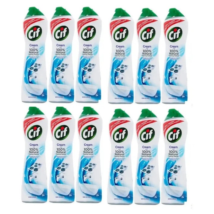 Pachet promo 12 X Cif Cream Original 500ml