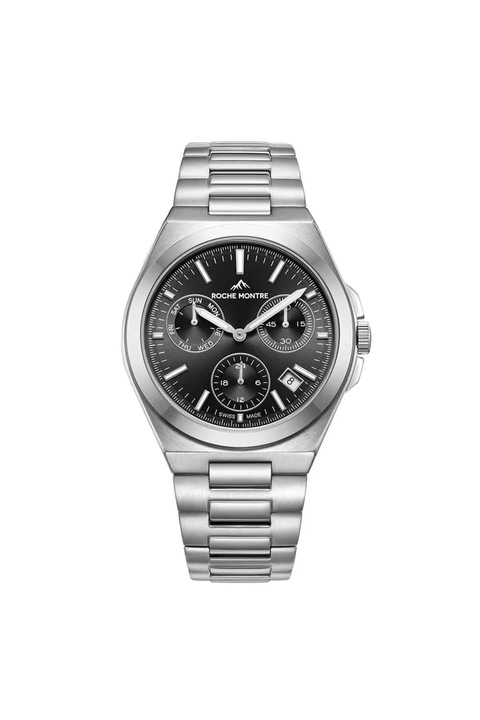 Ceas barbatesc Roche Montre carcasa Otel cu diametrul de 42 mm rezistenta la apa de 5 ATM, RMG6018-04