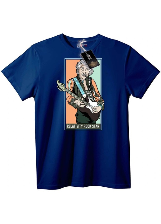 Tricou Einstein Rock Star, Bleumarin