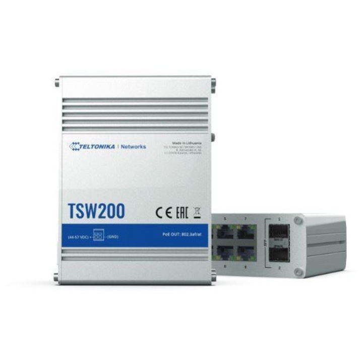 Switch de Retea 8 Porturi Gigabit 10/100/1000 cu 2 SFP, TELTONIKA, TSW2000000B0