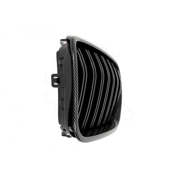 Gril radiator BMW X3 F25 Facelift, set stânga/dreapta, bara dublă, carbon