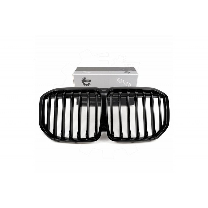 Gril radiator BMW X7 G07, set stanga si dreapta, negru lucios