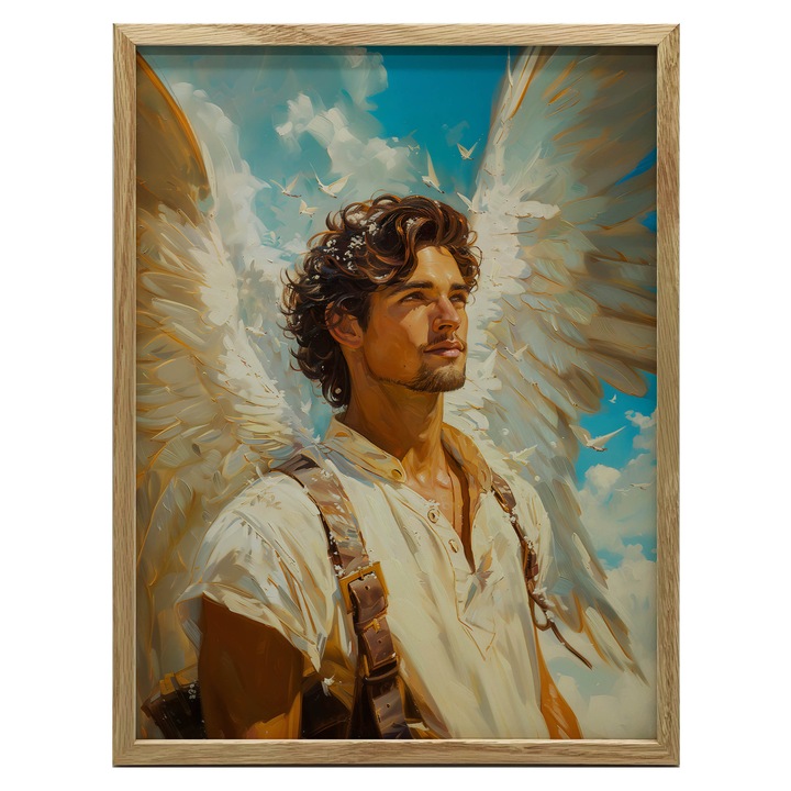 Tablou Plakat Spokojny Usmiech Aniola, 50x70cm, fara rama, hartie mata 230 gsm